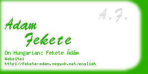 adam fekete business card