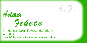 adam fekete business card